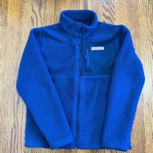 Vineyard Vines Navy Blue Sherpa Zipper Jacket Size Medium